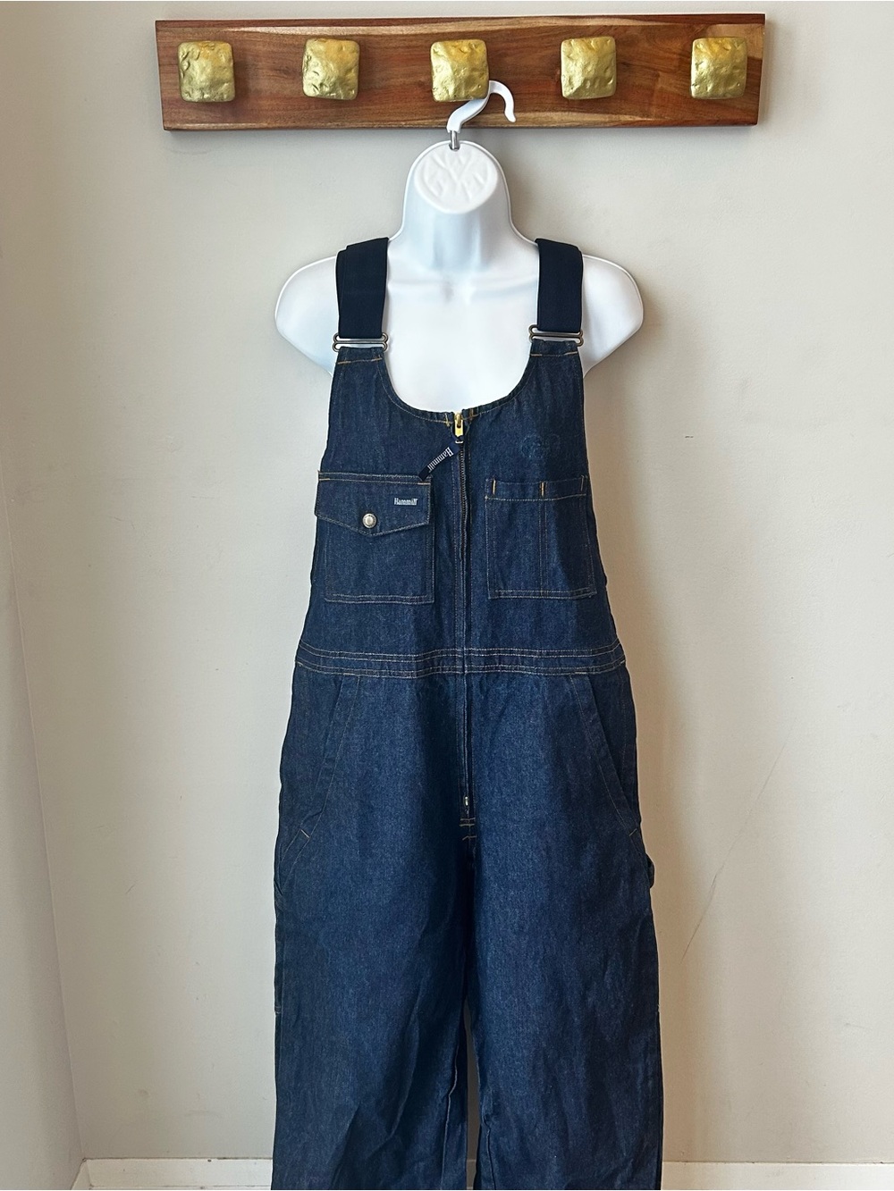 90’s Oversized Dark Blue Denim Overalls 100% cotton